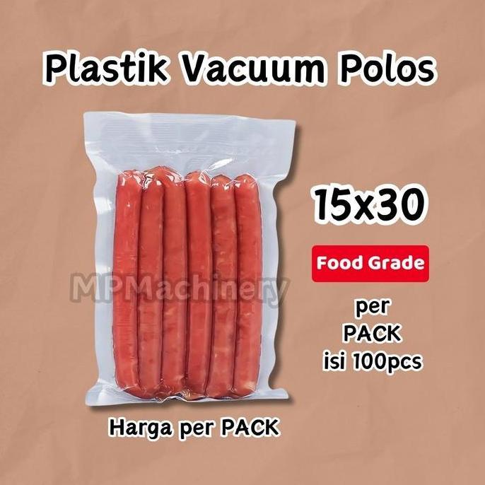 TERBARU - Plastik Vacuum Polos 15x30 / Plastik Vakum Makanan FROZEN FOOD 15 x 30