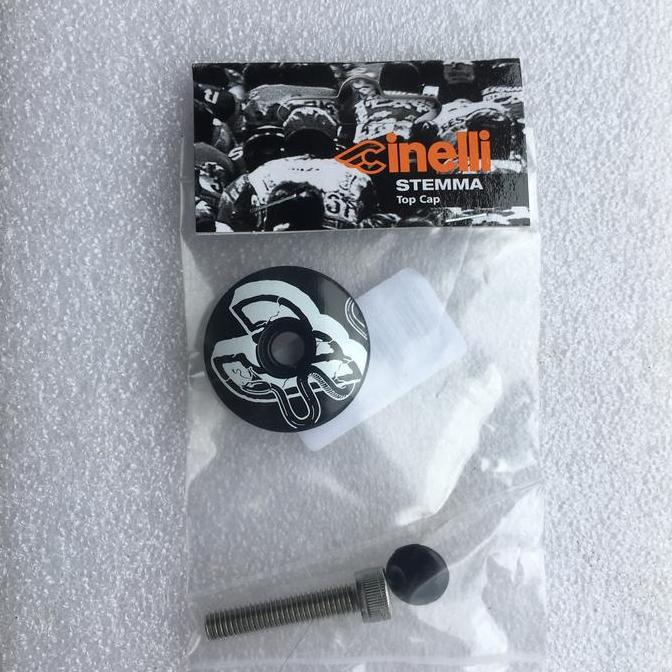 Top Cap Cinelli Tutup Cover Headset Stem Sepeda OS 28 6 mm 1 1/8