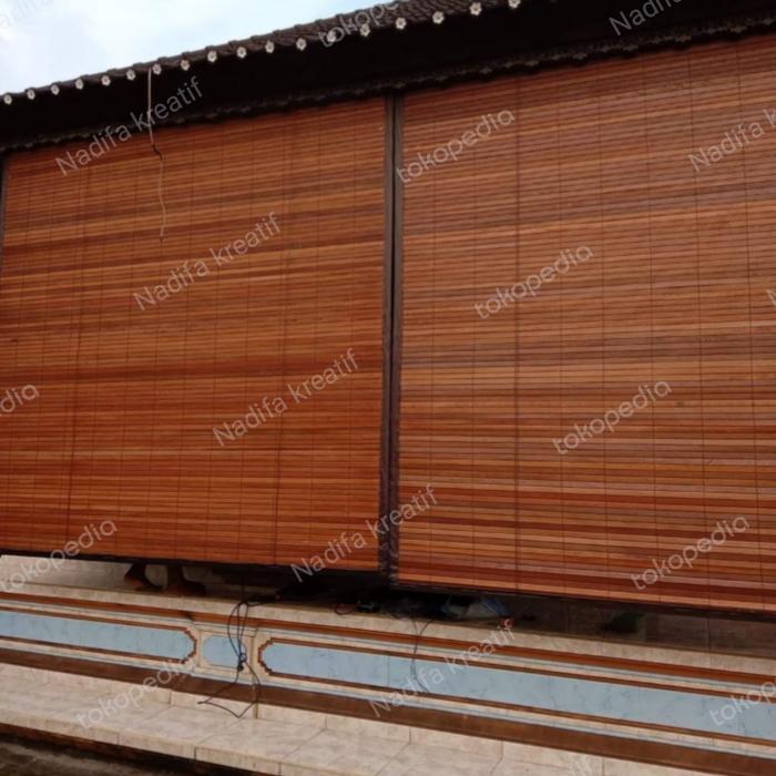 Nadifa Kreatif Tirai Kayu Waterproof Krey Kayu Outdoor 150cmx200cm / curtain / gorden / kere / woodb