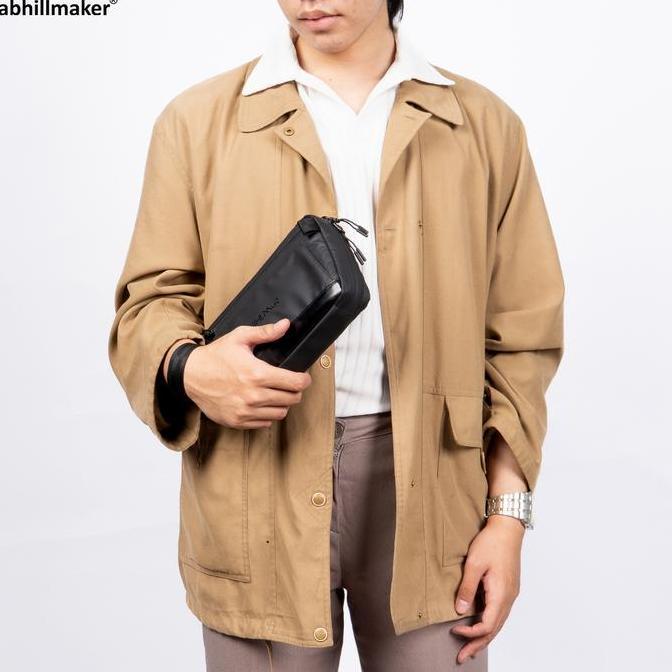 Abhillmaker AZURA Handbag Pria Tas Tangan Sling Bag Kulit Bimo Polyester Waterproof Zipper Cowok