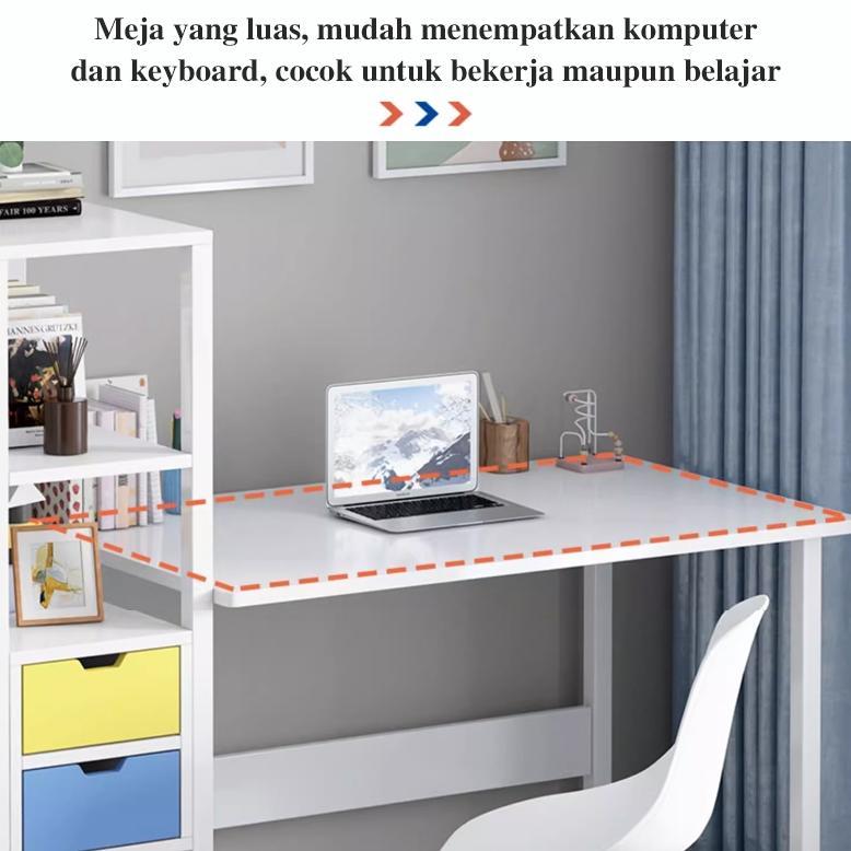 PROMO antsun-Meja Komputer Minimalis/Meja Belajar Minimalis/Meja kerja/ Meja Kerja Dengan Rak Serbag