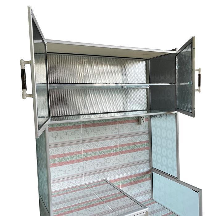 HANUMAN ALUMINIUM Lemari Makan 2 Pintu Magiccom Bawah Keramik