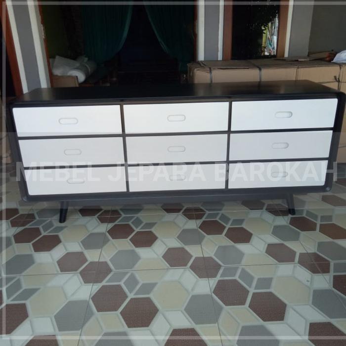 meja bufet tv retro panjang 2 meter kayu jati