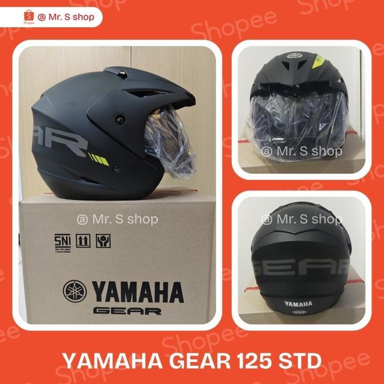 Bergaransi Helm Yamaha Original Sni Hitam Kilap L-Xl