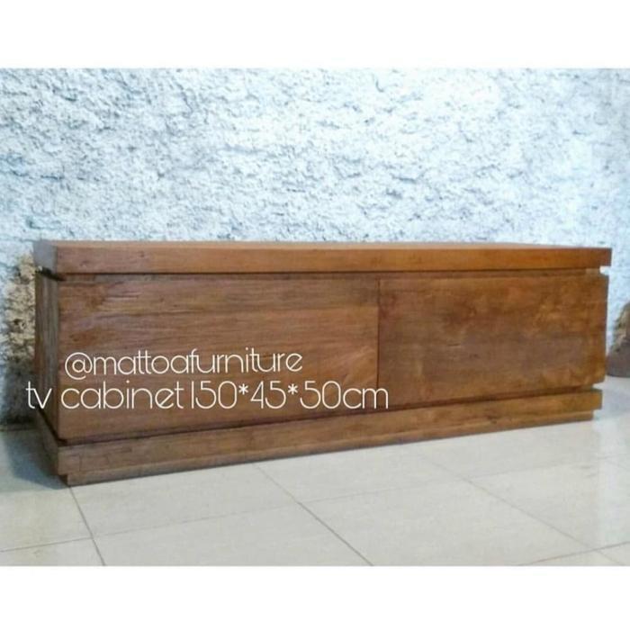 meja tv cabinet 150*45*50cm kayu lama