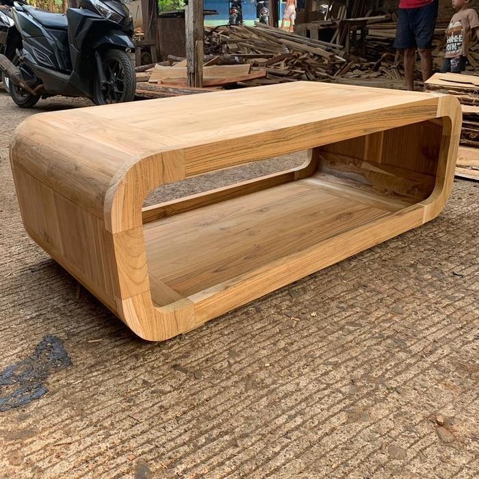 meja ruang tamu kayu, meja kayu jati, meja tamu minimalis, meja tamu