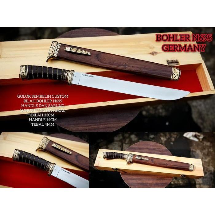 GOLOK SEMBELIH BOHLER N695 CUSTOM FREE BOX