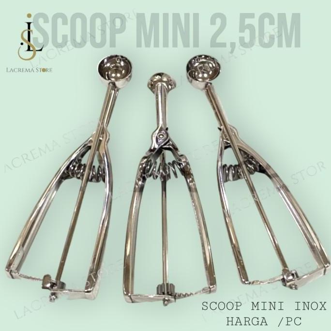 scoop ice cream mini 2,5CM INOX ASLI TEBAL