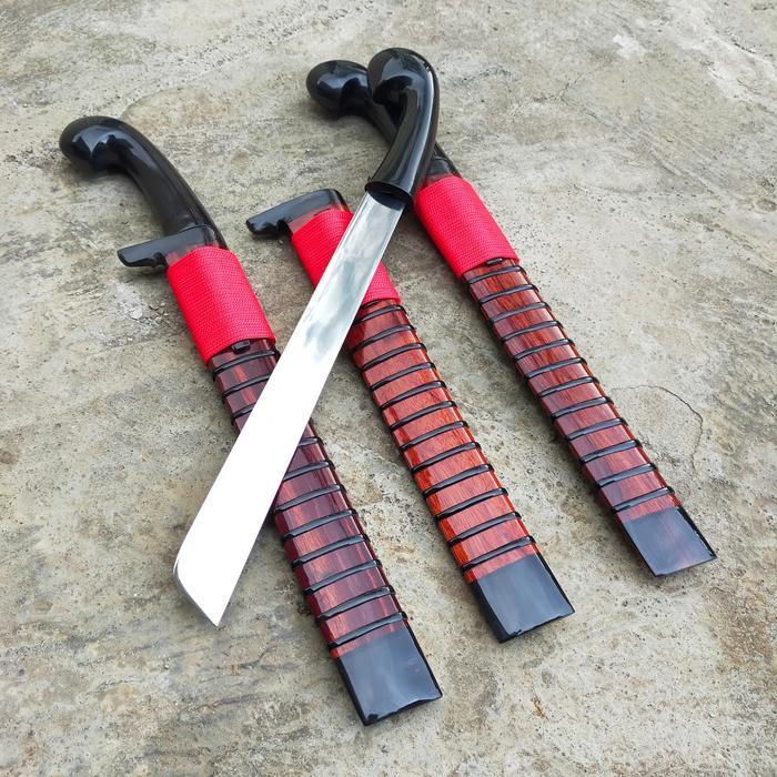 Golok sembelih bahan baja SLD D2  sangat tajam 30cm gagang tanduk