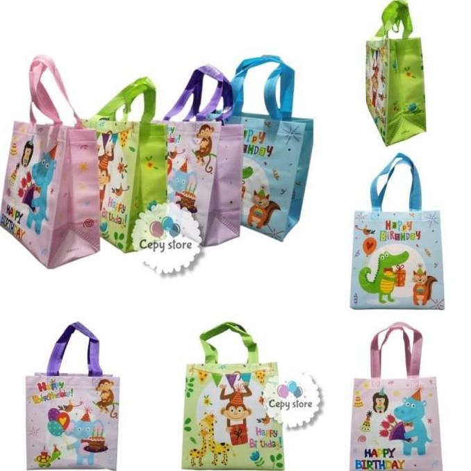 Tas Souvenir Ulang Tahun Anak / Goodie Bag / Tas Ulang Tahun Animal-S