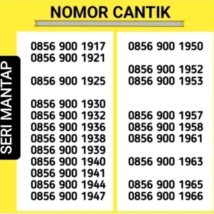 nomor cantik m3 kwartet indosat mentari 11 digit tahun lahir