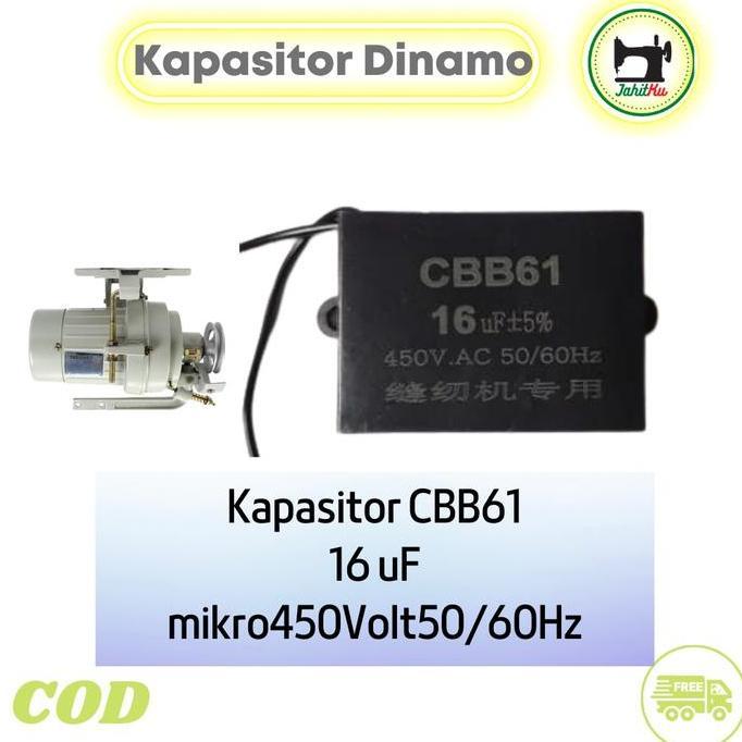 Kapasitor Dinamo Mesin Jahit Dan Mesin Obras Industri CBB61