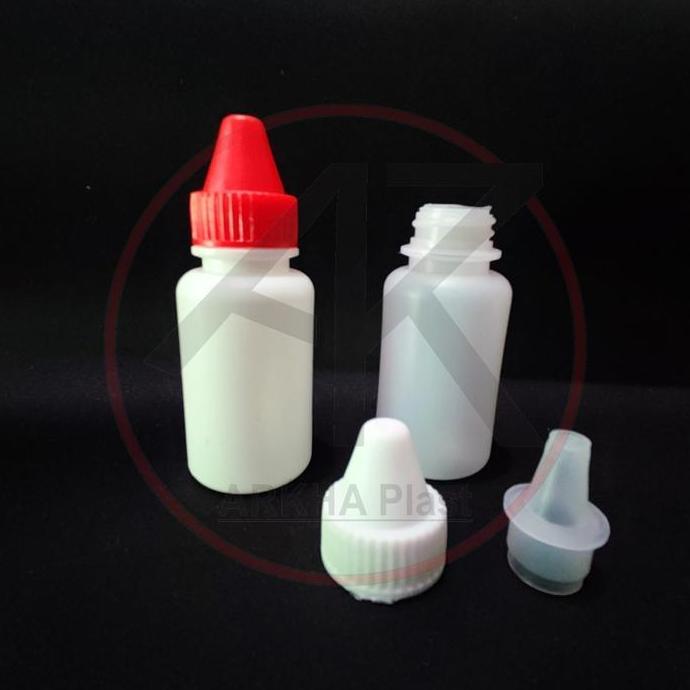 CC BOTOL TETES 30 ml BESAR PLASTIK 30ml LUBANG LANCIP plastik putih