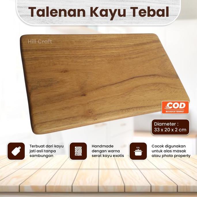 Talenan kayu jati besar dan tebal