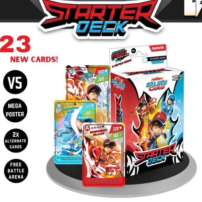 NEW  BoBoiBoy Galaxy Card Starter Deck - 23 Cards + 1 Battle Arena - Version 1.0 2.0 3.0 4.0 5.0 6.0
