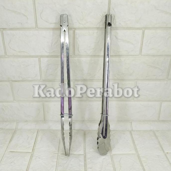 capitan food clip stainless steel 40cm - capitan panjang jumbo bbq