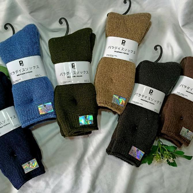 3pasang random kaus kaki wool winter super tebal hangat Nyaman Lembut bulu wool super tebal Cocok un
