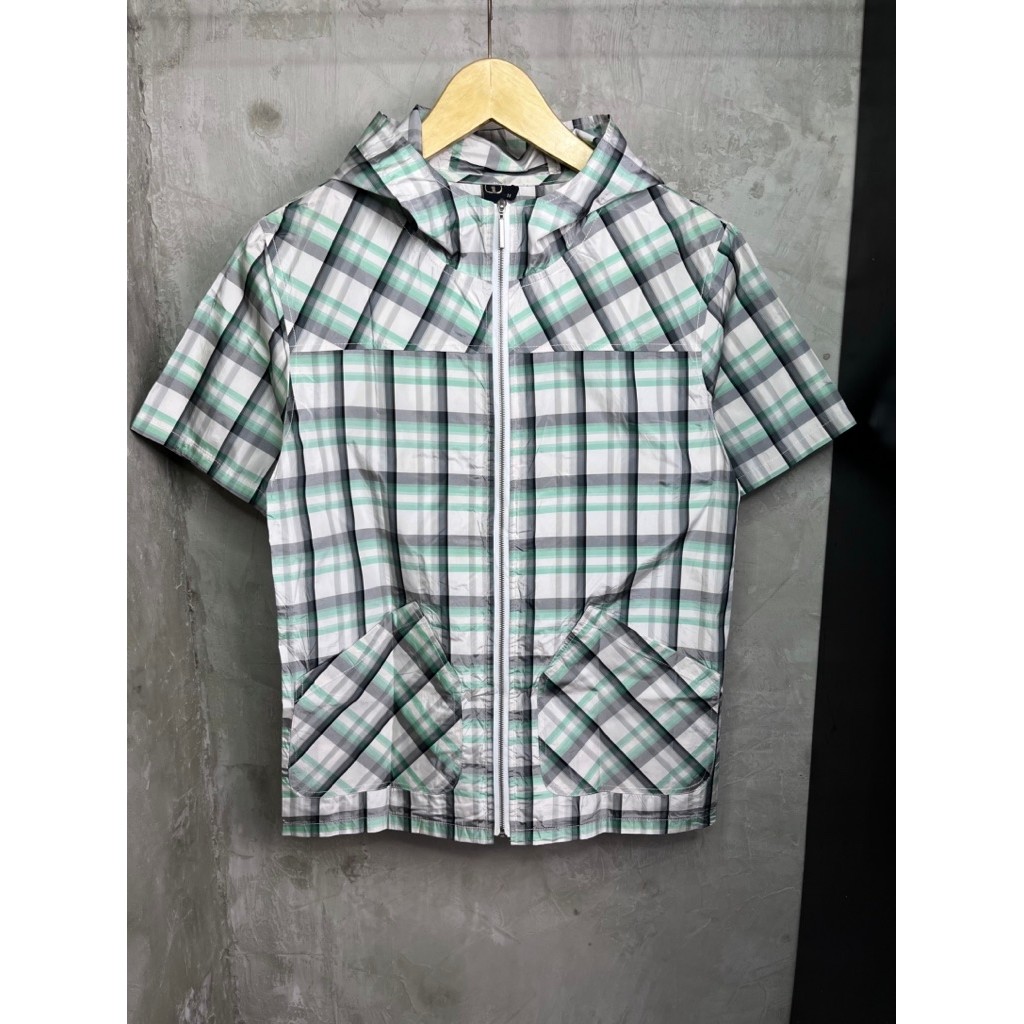Vintage 2000s Just Cavalli Roberto Cavalli Plaid Hooded Light Outer Jacket