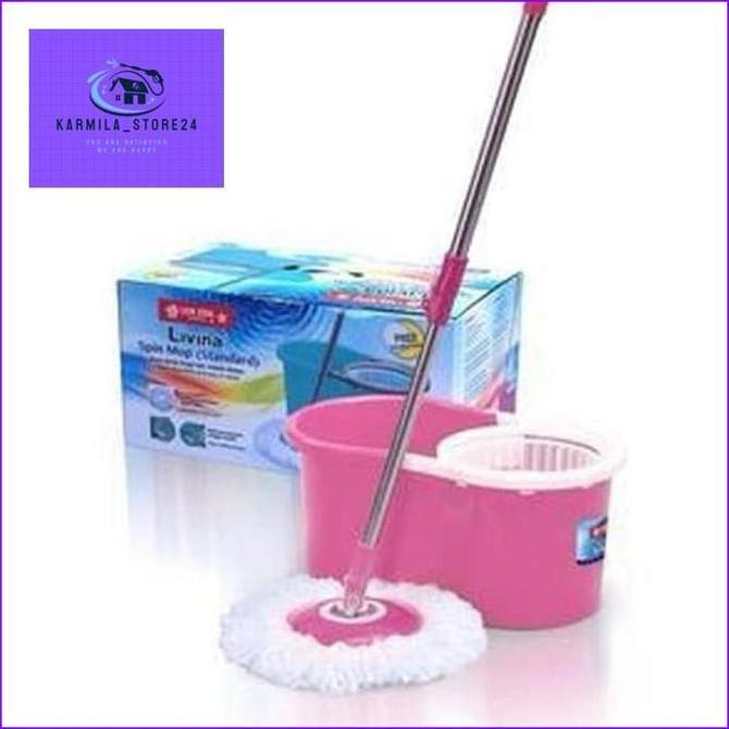 Lion Star Set Alat Pel Spin Mop Pembersih Lantai
