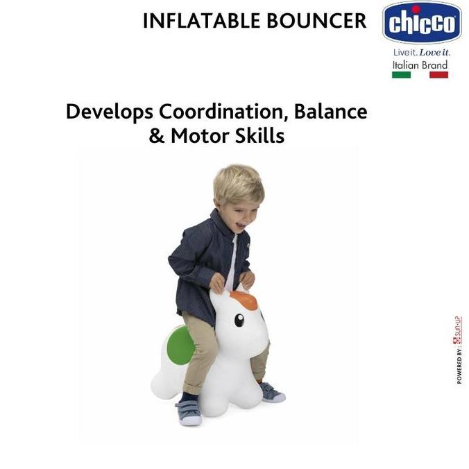 CHICCO Toy Inflatable Bouncer 2Y+ / Kuda Kudaan Anak / Kuda Kudaan Karet / Kuda Karet Mainan Anak