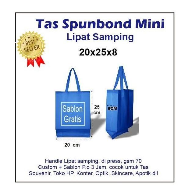 20x25x8 Tas Spunbon sablon Souvenir konter hp skin care optik kacamata