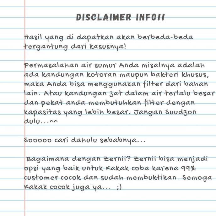 ZERNII FILTER AIR KRAN PENYARING AIR KERUH