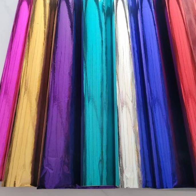 Kertas Kilap / Kertas Marmer Warna Metalik Polos