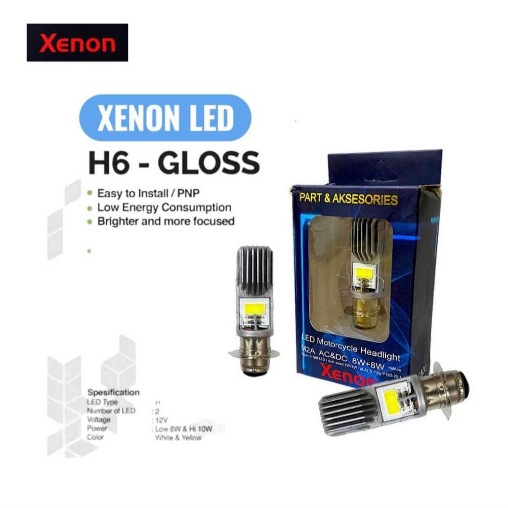 Promo  Lampu Led Halogen Lampu Led Motor Matic Bebek Led H6 Putih Lampu Led Putih H6 Gepeng Ac/Dc Un