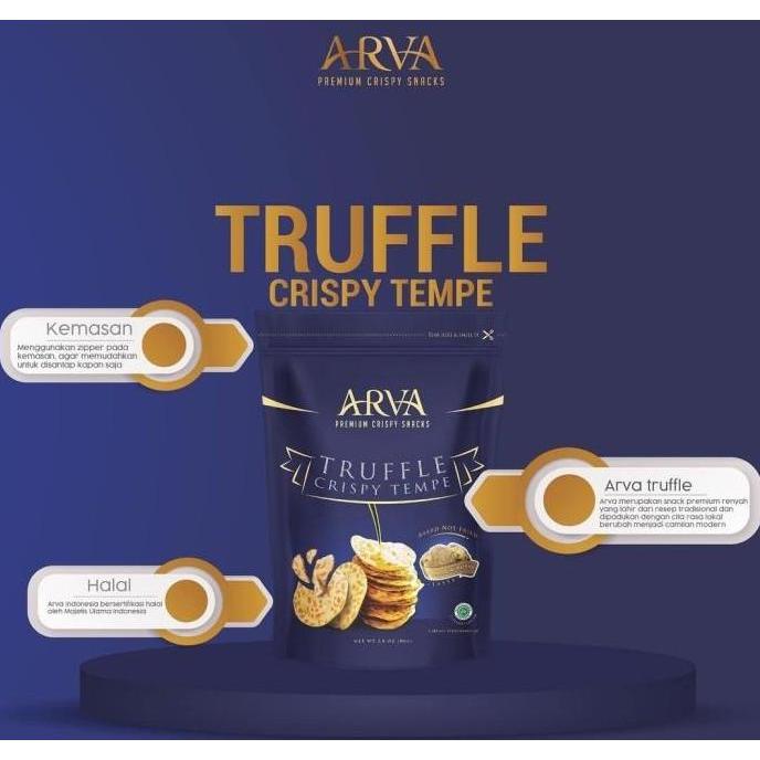 ARVA Keripik Tempe Crispy - Truffle/Himalayan Salt Basil/Honey Butter