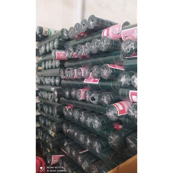 kawat loket pvc hijau 1/2 inc 1 roll 10M | kawat kandang ayam burung dan kawat pagar