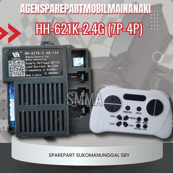 Remote Control + Receiver Bluetooth Hh 621K-2,4G-12V 7 Pin + 4Pin Mobil Mainan Aki Anak - Toy