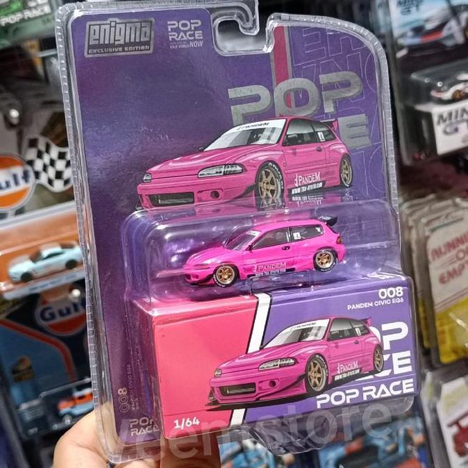 Diecast 1:64 Honda Civic Estilo EG6 Pandem Pink [SEGEL] Poprace
