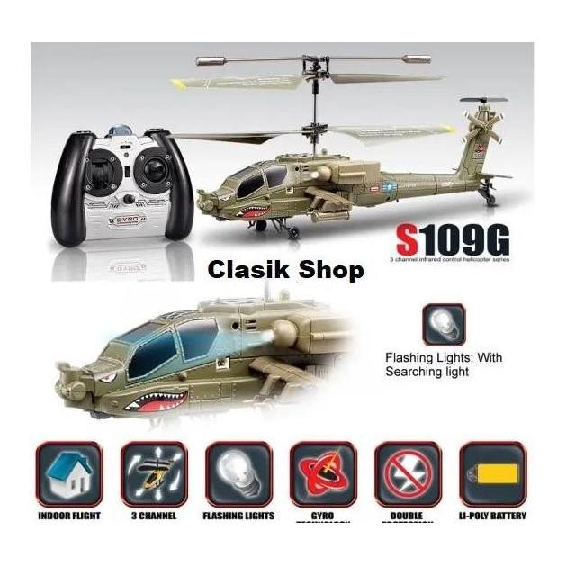 Syma S109G Helikopter Rc 3.5 Beast Rtf Ah-64