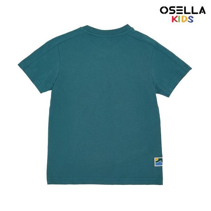 Osella Kids Adventure Print Short Sleeve T-Shirt in Teal Green 2274500619 | Atasan Kaos Lengan Pende