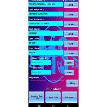 modul strobo text 5 baris versi 5
