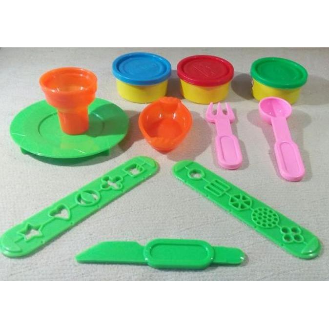 Mainan Anak Lilin Fun-Doh Play-Doh ICE CREAM FACTORY Set Fan-Doh