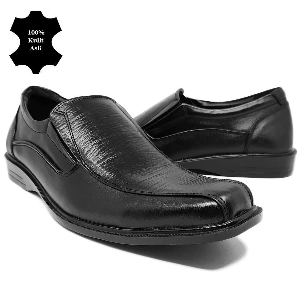 Hot Sale Davalo Sepatu Pantofel Pria Formal Kerja Kantor Kulit Sapi Asli Cibaduyut Bandung