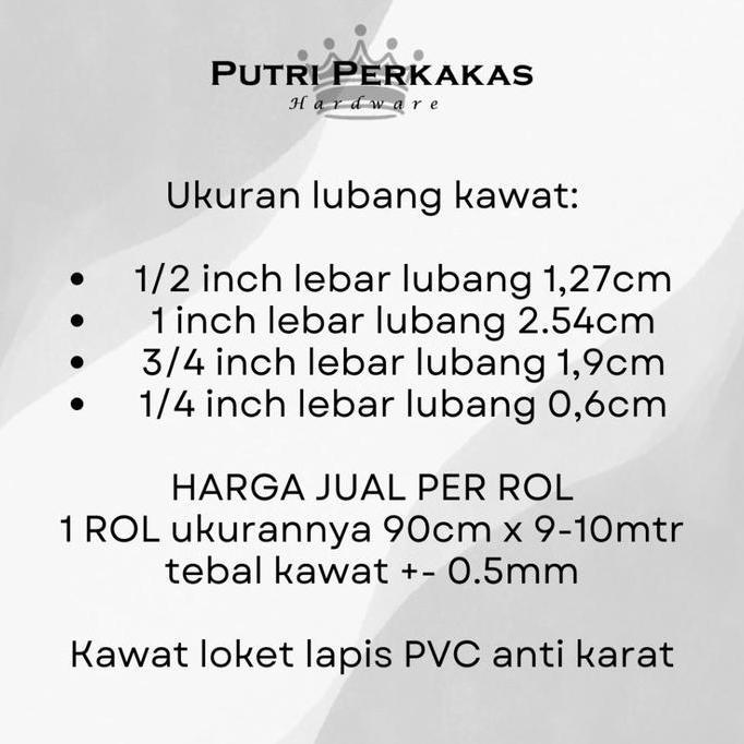 Kawat Loket PVC Hijau 1 ROL 10 METER | Kawat Kandang Ayam Burung Kawat Taman