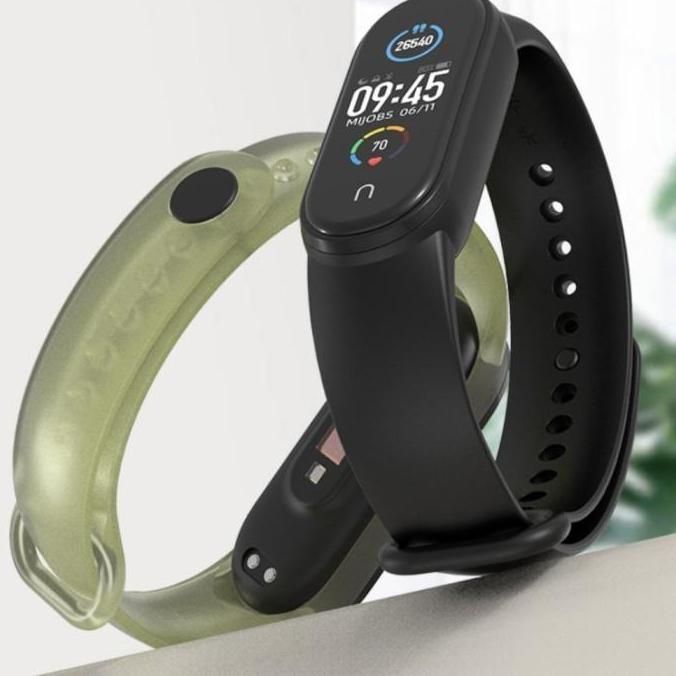 MIJOBS Transparan Strap for Mi Band 7 6 5 Silicone Tali Silikon MiBand