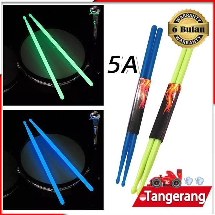 SEIRAKY 2pcs Stik Drum 5A / Alat Musik Stik Drum / Stik Drum Fluoresensi