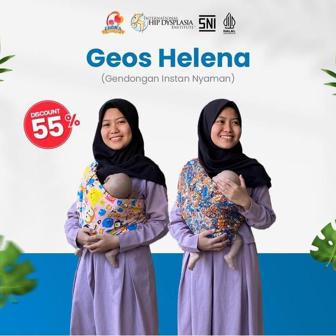 HARGA PABRIK - CUCI GUDANG Geos HELENA Gendongan Bayi Kaos Helena ORIGINAL | Gendongan Instan Nyaman