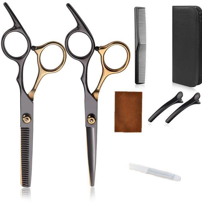 DISSORDE Alat Gunting Rambut Set Gunting Rambut Peralatan Set Gunting Rambut Salon Profesional