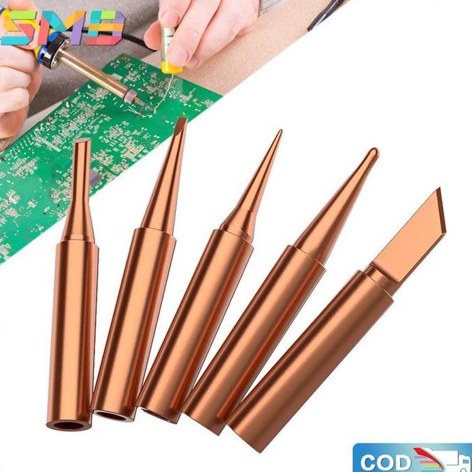 GIRARDY 5 PCSUjung Solder Logam Tembaga-Mata Solder Station Tembaga Murni-Mata Solder Tembaga