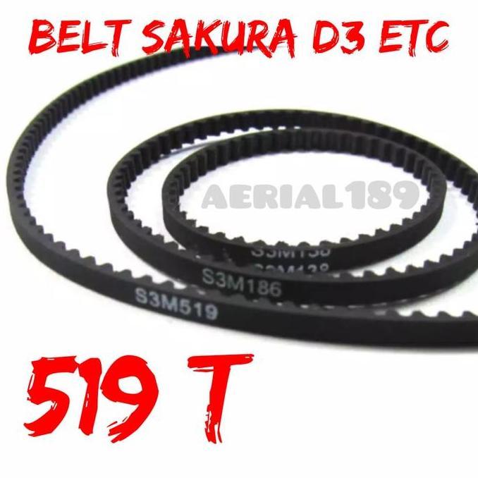 Low Friction Center Front Rear Belt 519T 3Racing Sakura Xi D3 Cs D4