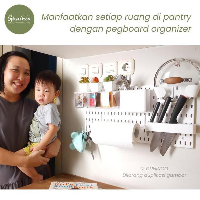 Okushonga- {Guninco} Pegboard Wall Organizer Aksesoris Dekorasi Dinding Tempel / Pegboard Dekorasi D
