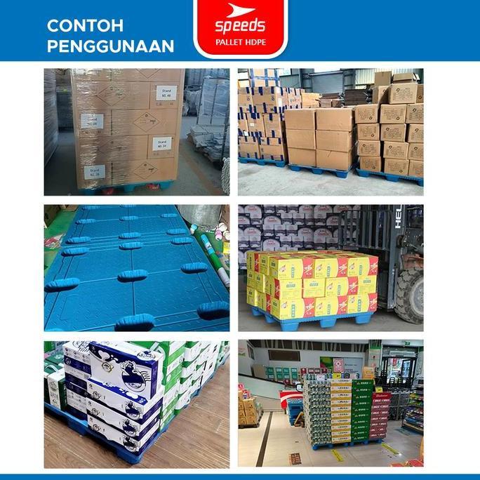 Ebyokurwa- Speeds Palet Plastik Hdpe 120X100X15Cm Plastic Pallet Kaki 9 Kuat Kokoh