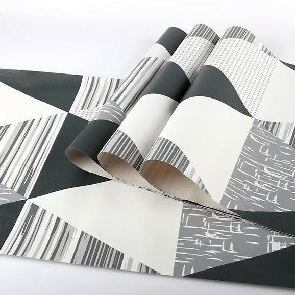 Okushonga- Wallpaper 45Cm X 8-9M Motif Minimalis / Prisma / Kubus