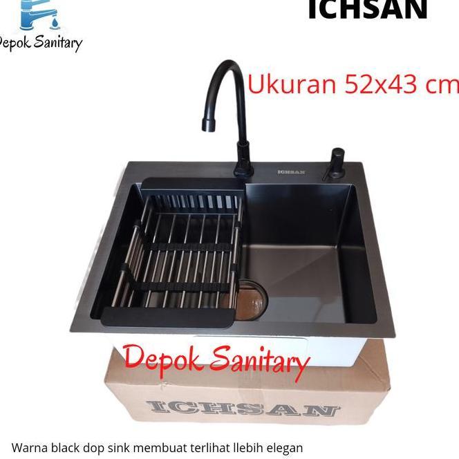 Kitchen Sink Stainless Hitam Bla 5243 Paket Kitchen Sink Ichsan