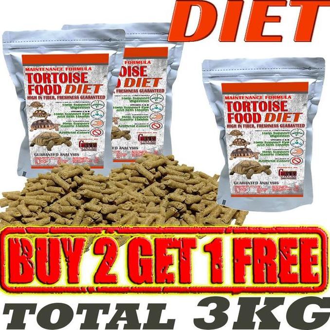 1KG PELET DIET TORTOISE MAKANAN KURA DARAT SULCATA PARDALIS ALDABRA YNIPHORA RADIATA PAKAN KURAKURA 