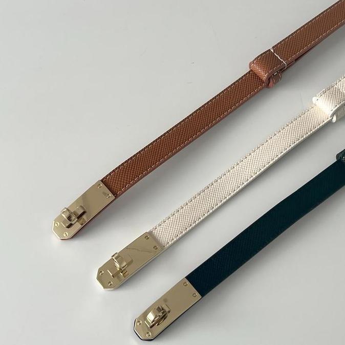 Kunura- [Tavia] Kelly Belt / Belt Wanita Korean Style Kulit